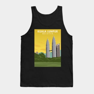 Kuala Lumpur Vintage Travel Poster ad Tank Top